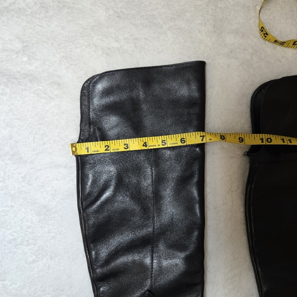 Tory Burch Bowie Boots Over the Knee heeled Block Heels Black Size 6.5 - Picture 6 of 8